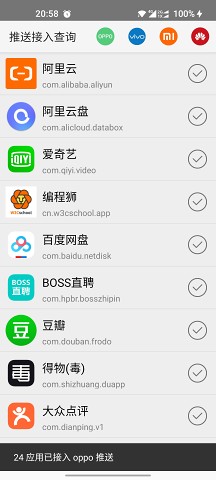 推送接入查询app2