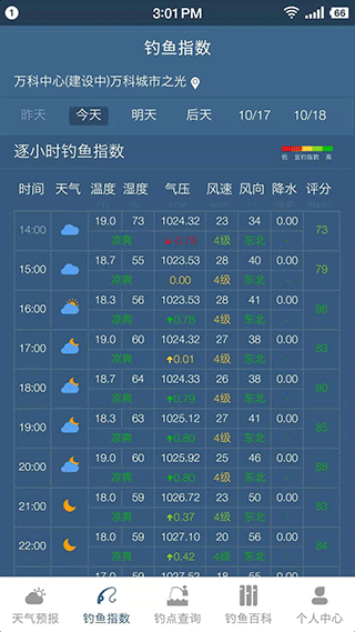 钓鱼天气预报app2