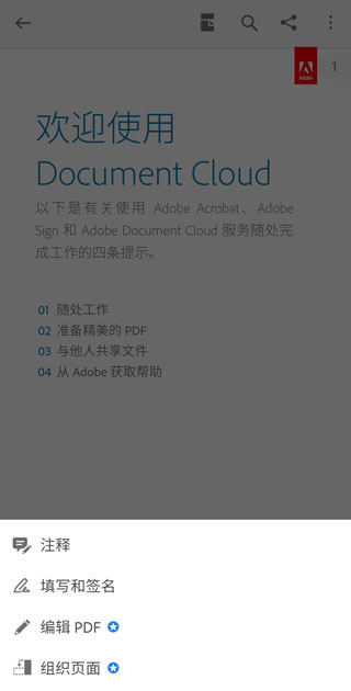 Adobe Acrobat Reader手机版(图4)