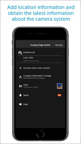索尼相机连接手机软件app(imaging edge)3